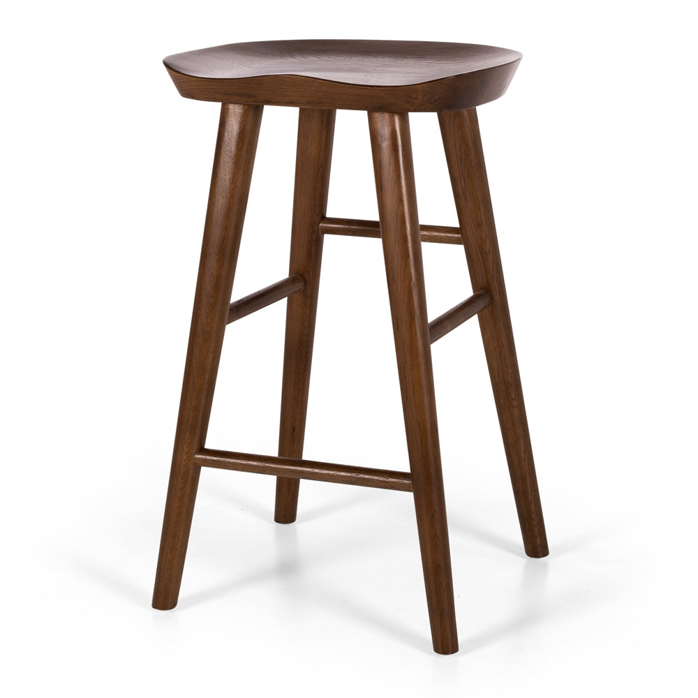 FUJI OAK BAR STOOL | DEEP OAK