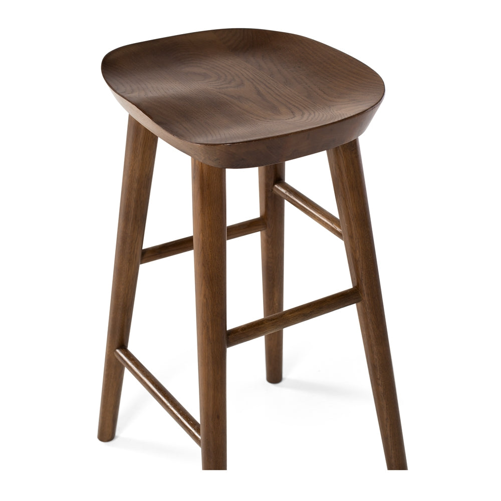 FUJI OAK BAR STOOL | DEEP OAK