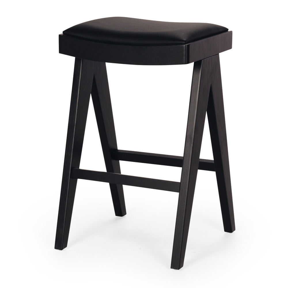 PALMA BARSTOOL | BLACK OAK | PU SEAT