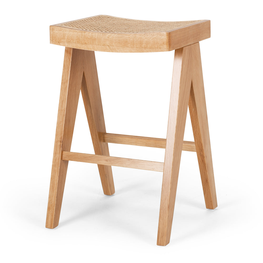 PALMA BARSTOOL | RATTAN SEAT | NATURAL OR BLACK OAK