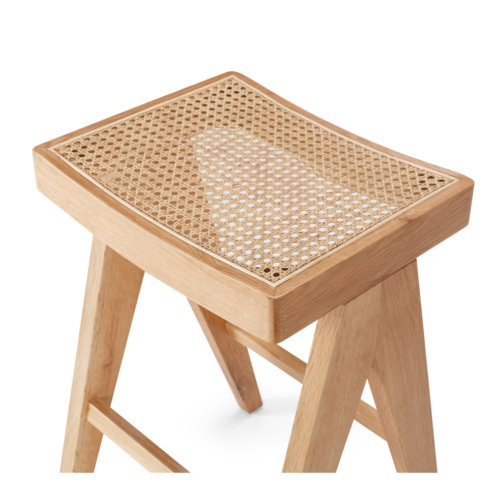 PALMA BARSTOOL | RATTAN SEAT | NATURAL OR BLACK OAK