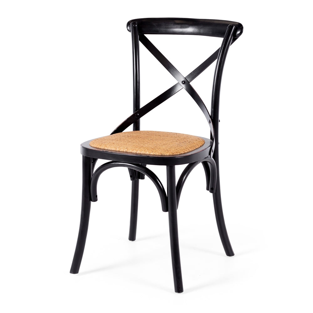 VILLA X-BACK CHAIR | AGED BLACK