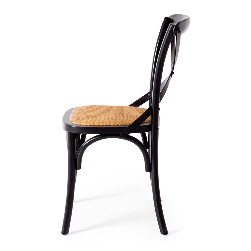 VILLA X-BACK CHAIR | AGED BLACK