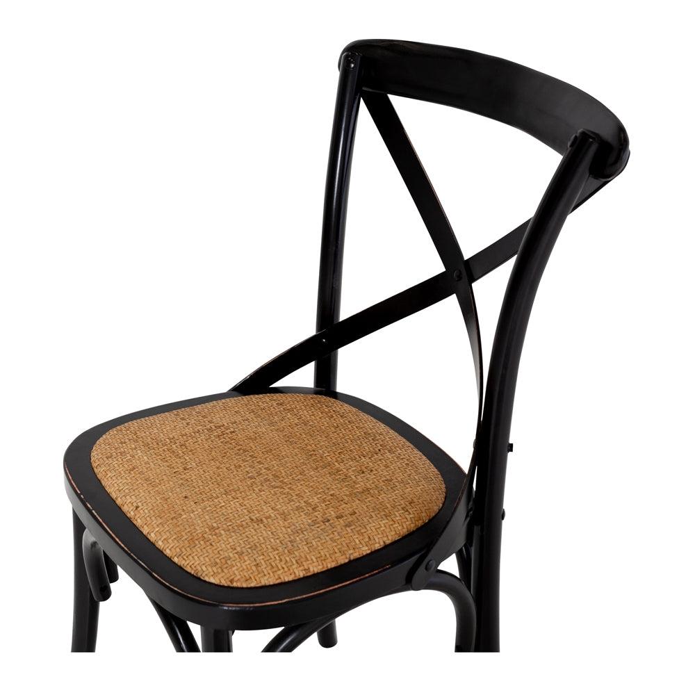 VILLA X-BACK CHAIR | AGED BLACK