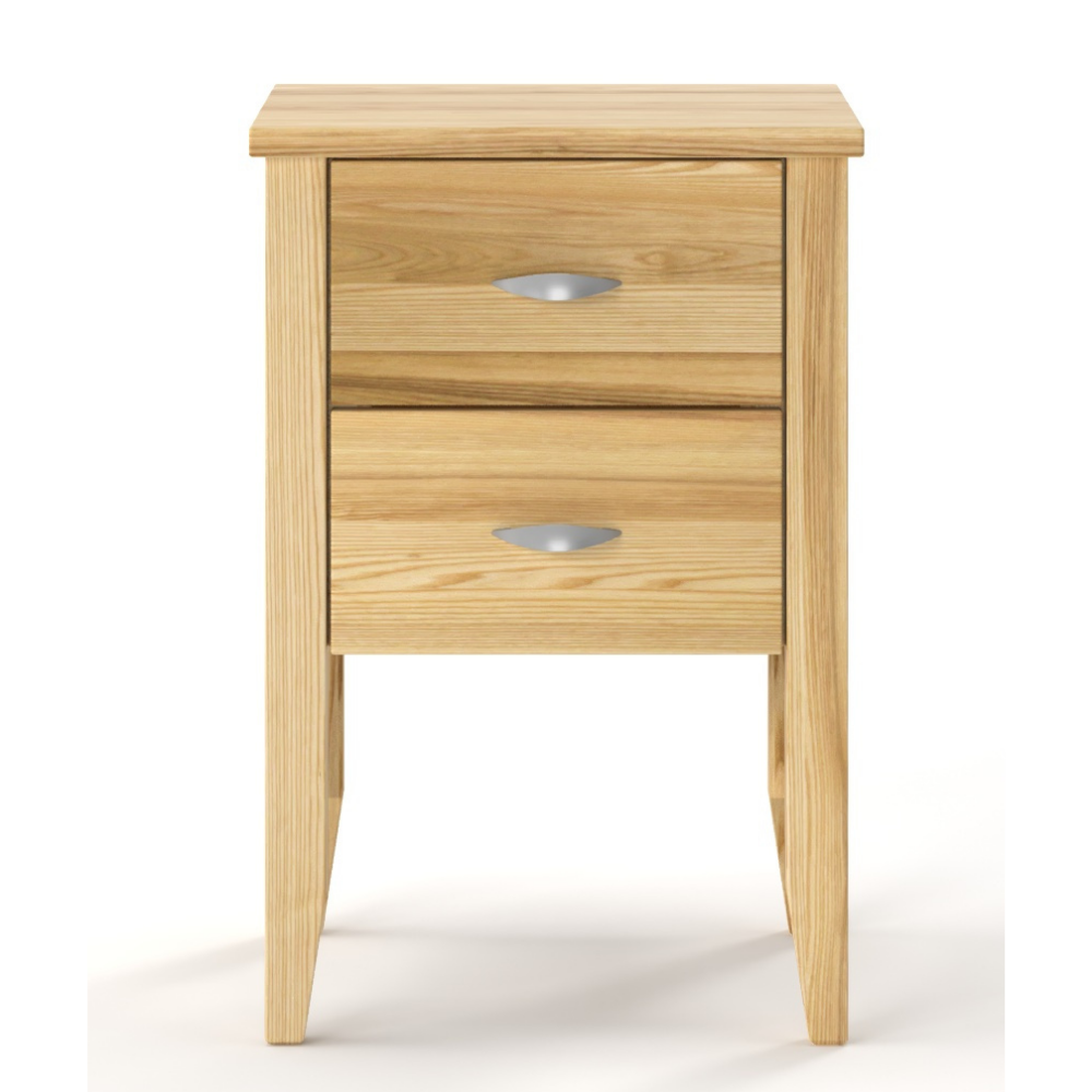 Ivydale Ash Slim 2 Drawer Bedside Cabinet | NZ Made