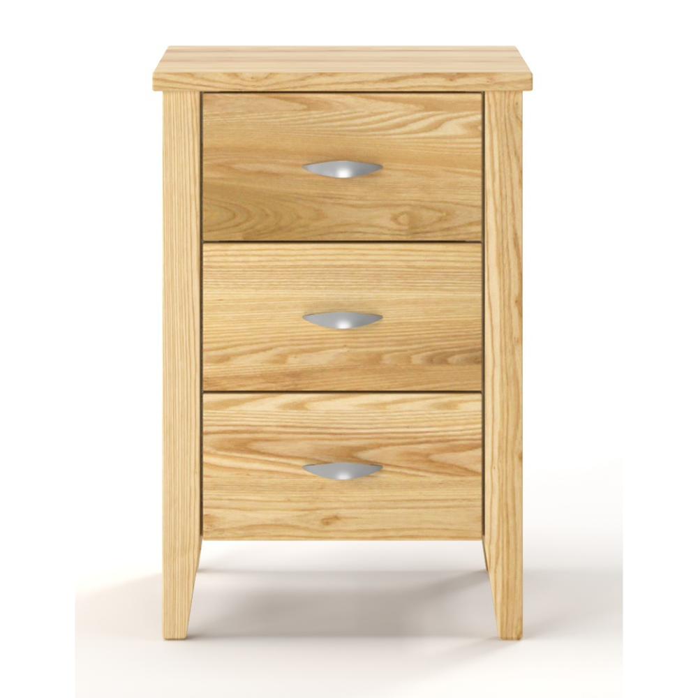 IVYDALE 3 DRAWER SLIM BEDSIDE CABINET | PINE OR AMERICAN ASH | NZ MADE