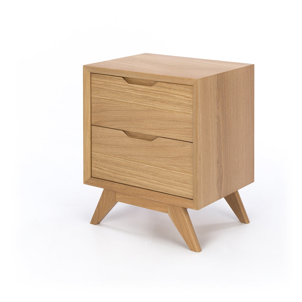 NORWAY 2 DRAWER BEDSIDE CABINET