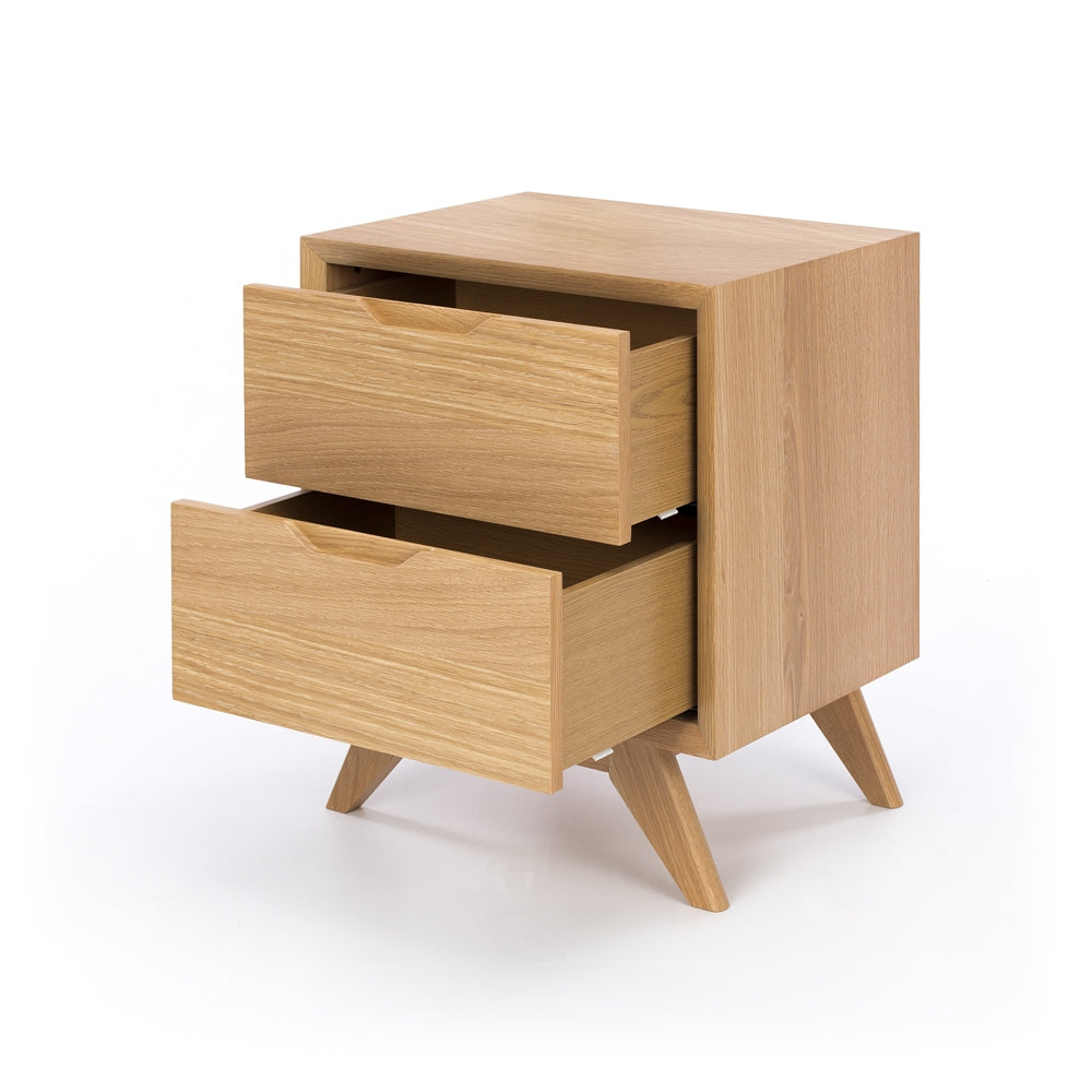 NORWAY 2 DRAWER BEDSIDE CABINET