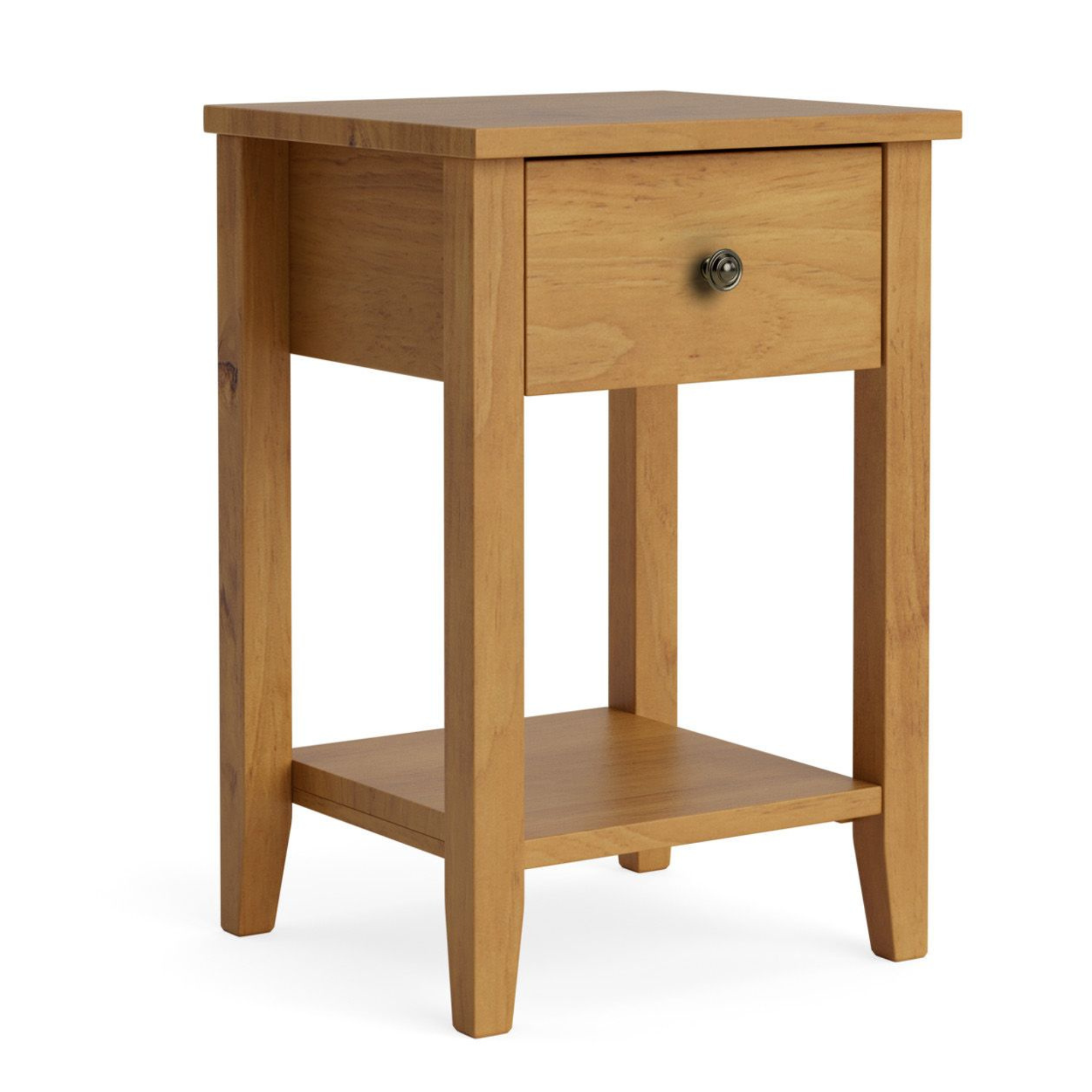 Ivydale Pine Slim 1 Drawer Bedside Cabinet | NZ Made
