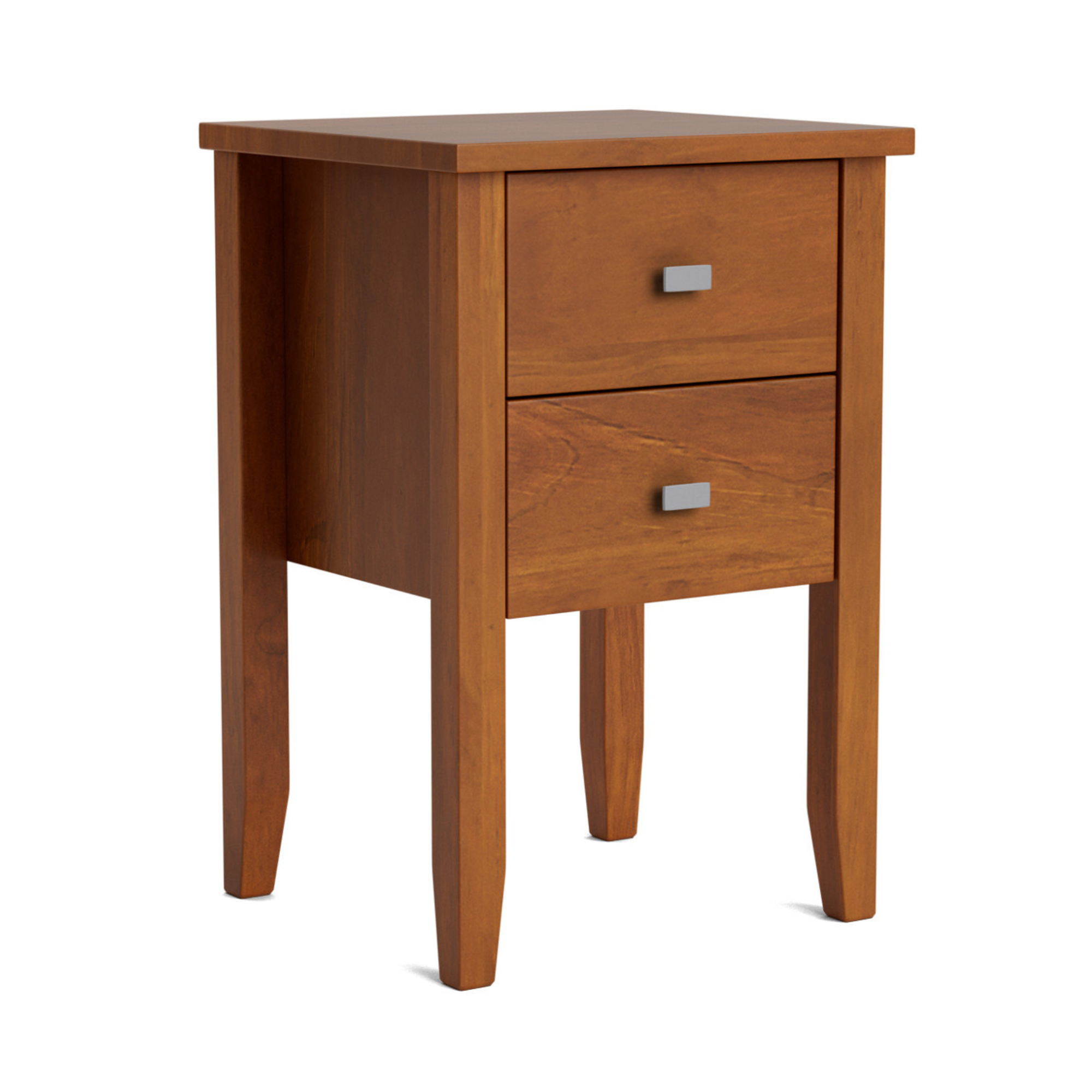 Ivydale Pine Slim 2 Drawer Bedside Cabinet | NZ Made