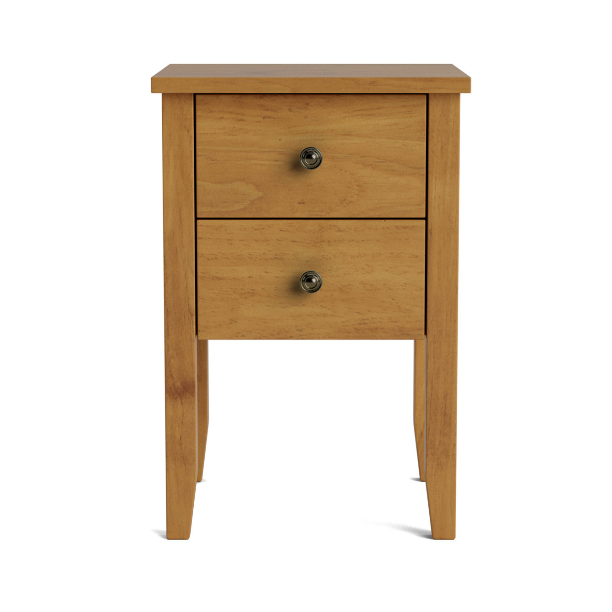 Ivydale Pine Slim 2 Drawer Bedside Cabinet | NZ Made