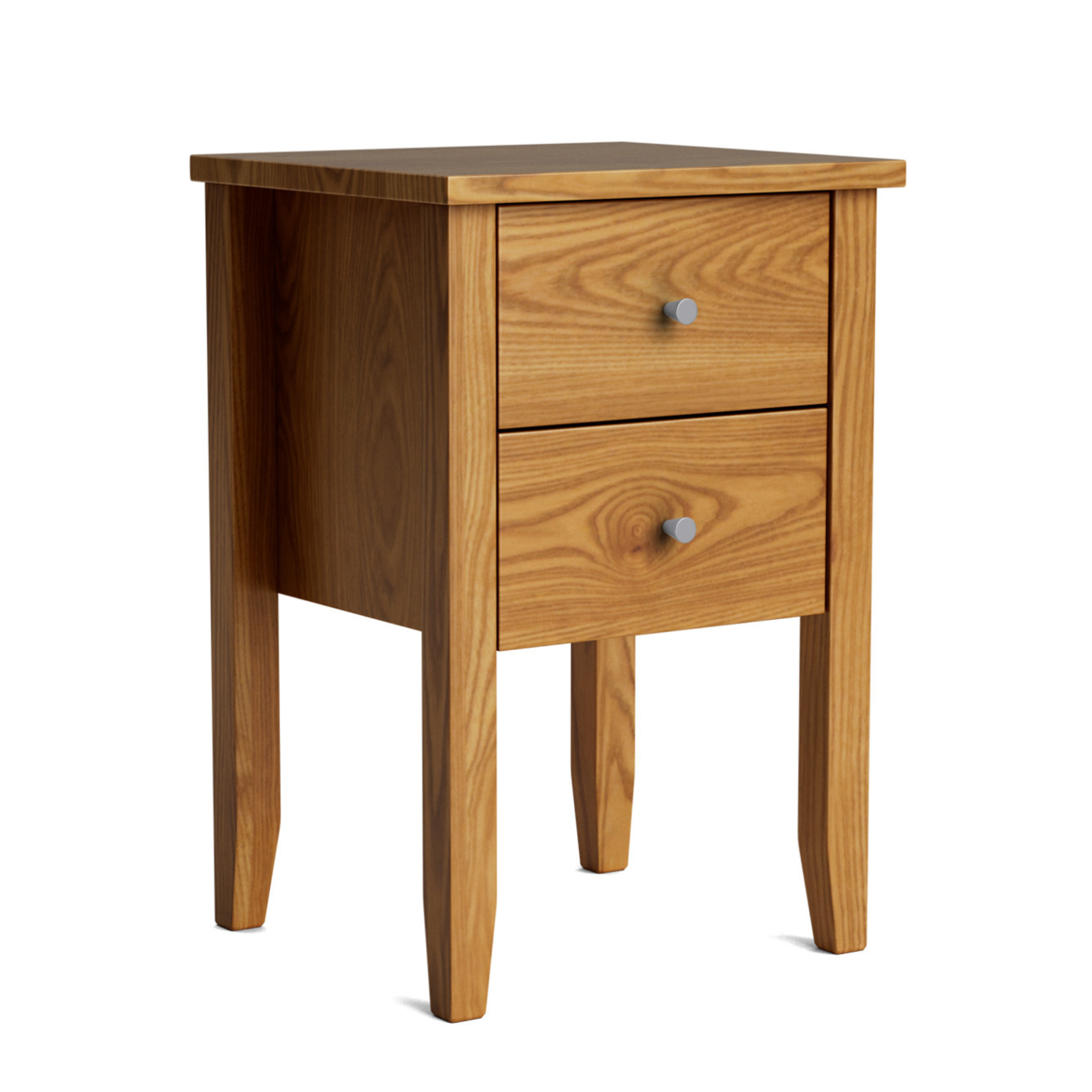 Ivydale Ash Slim 2 Drawer Bedside Cabinet | NZ Made