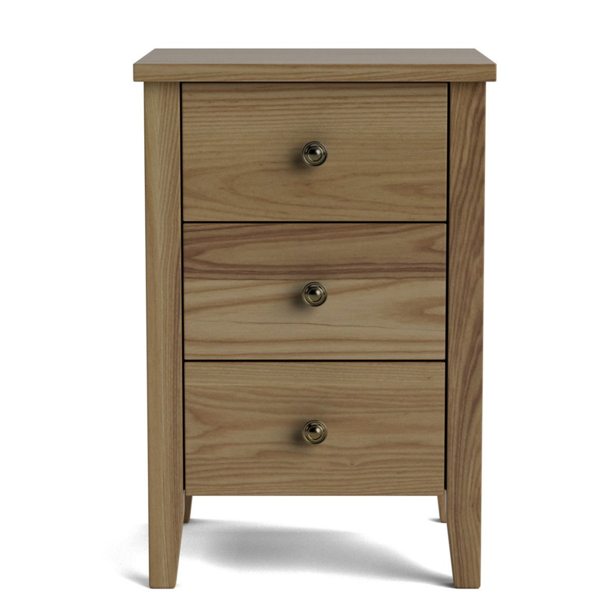 Pine 3 store drawer bedside cabinet