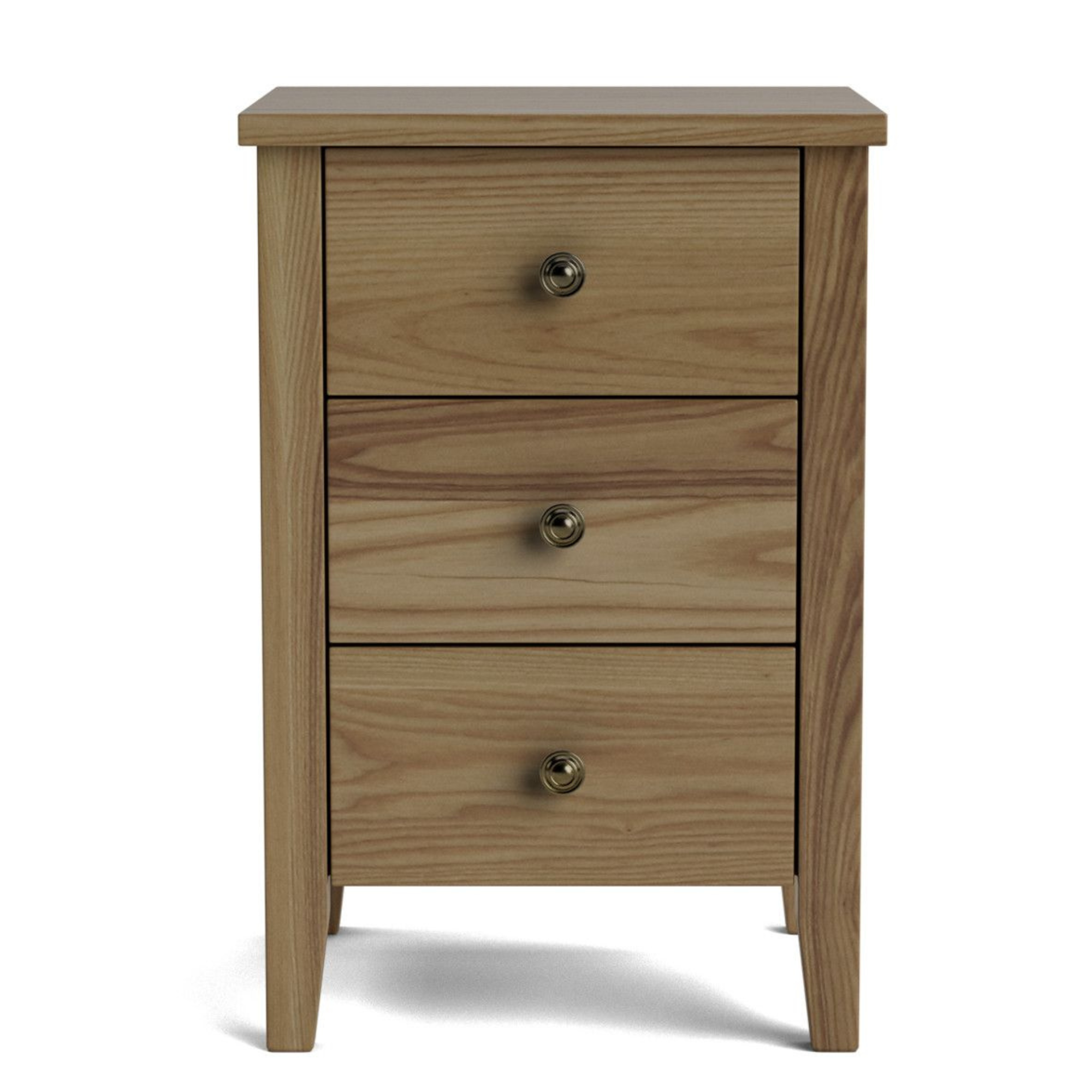 Ivydale Ash Slim 3 Drawer Bedside Cabinet | NZ Made
