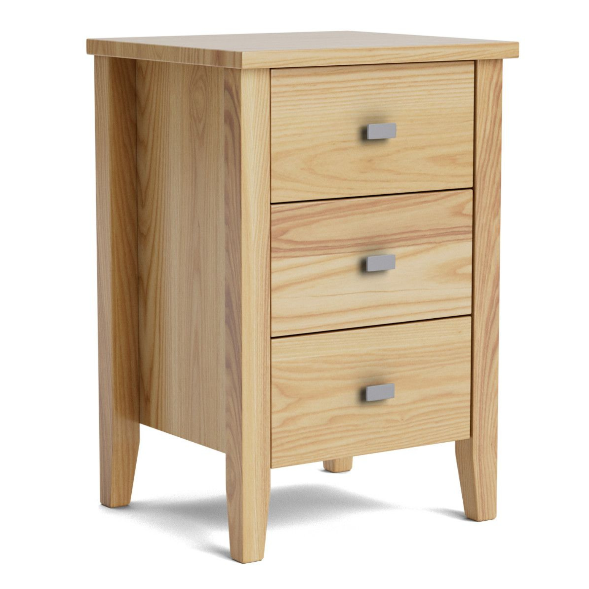 Ivydale Ash Slim 3 Drawer Bedside Cabinet | NZ Made
