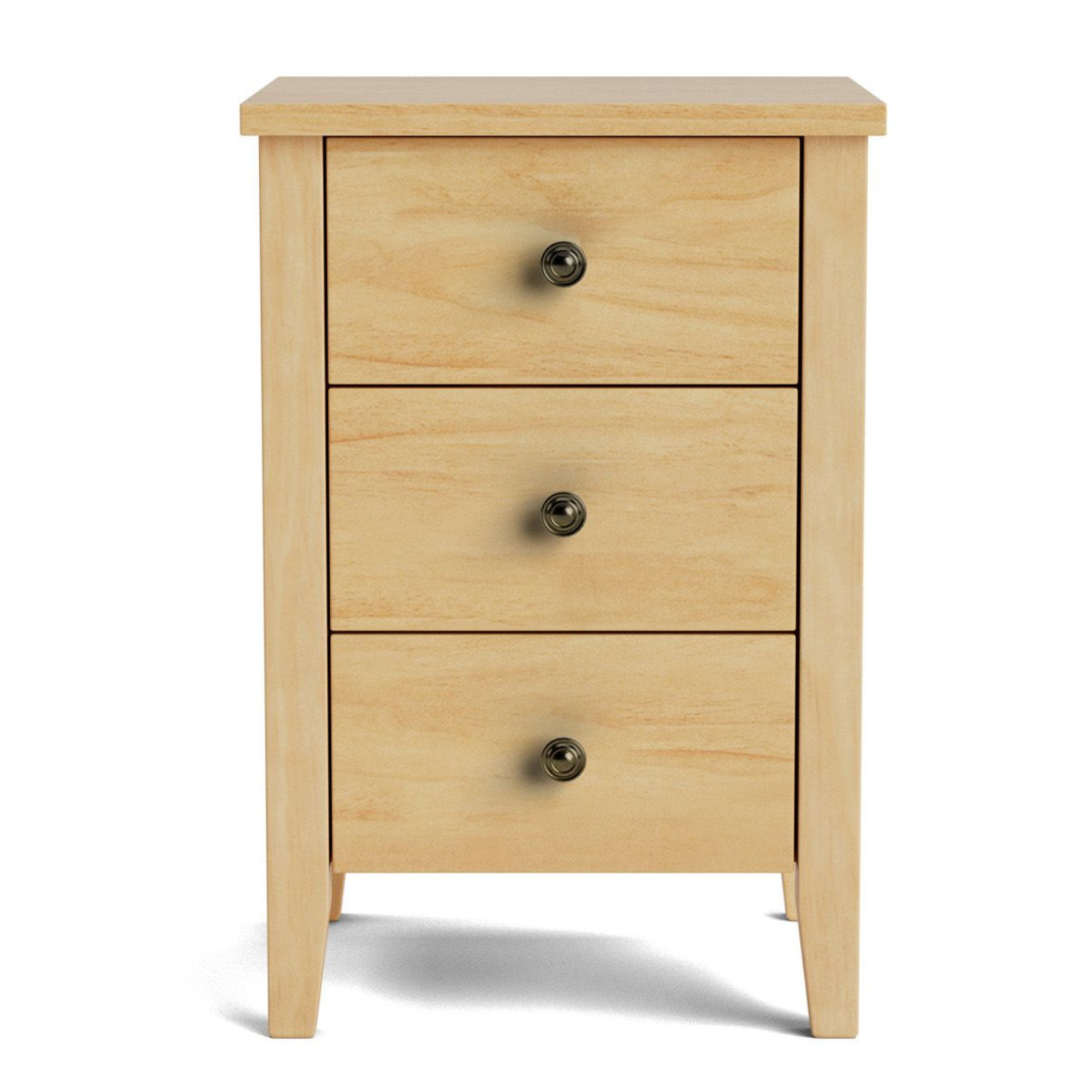 Ivydale Pine Slim 3 Drawer Bedside Cabinet | NZ Made