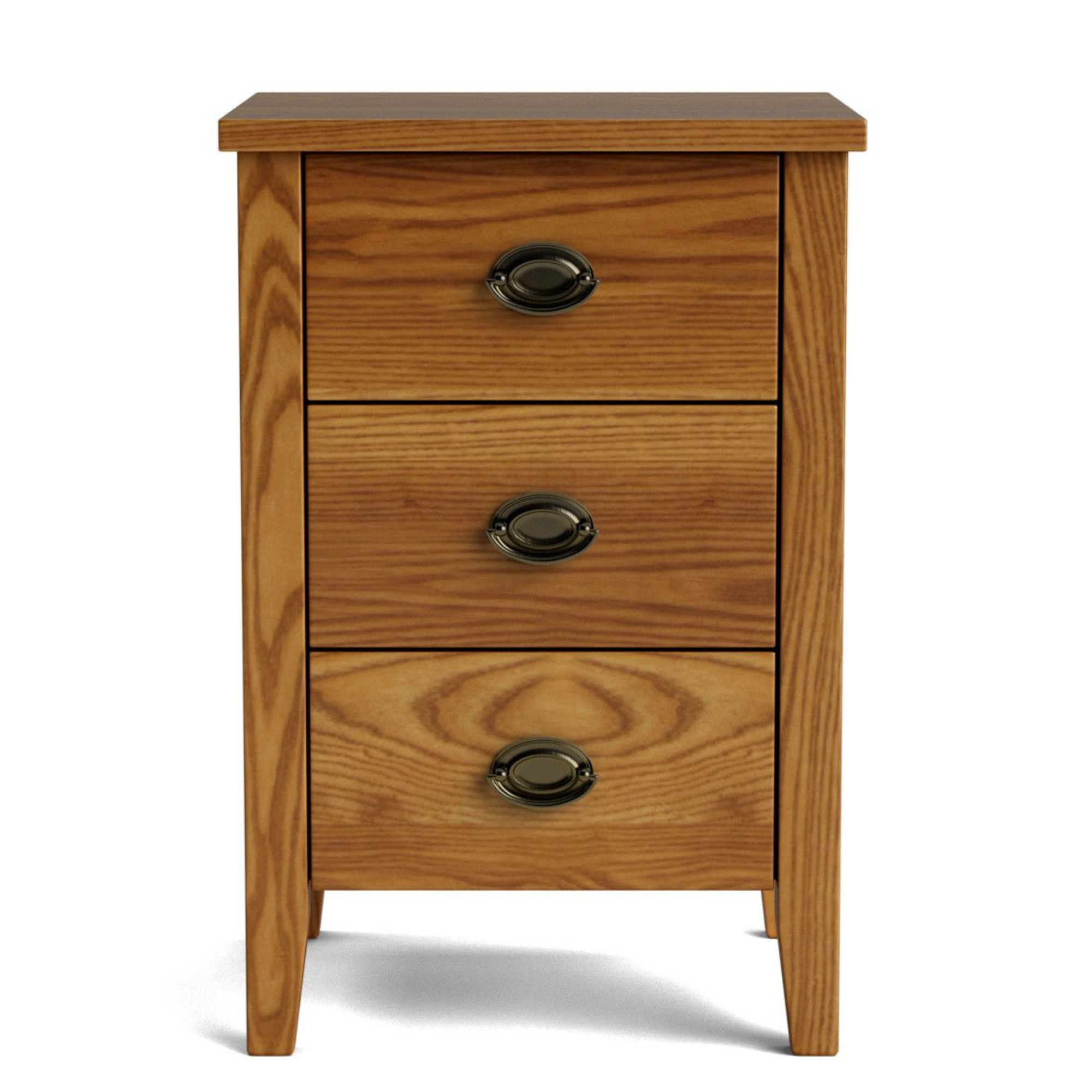 Ivydale Ash Slim 3 Drawer Bedside Cabinet | NZ Made