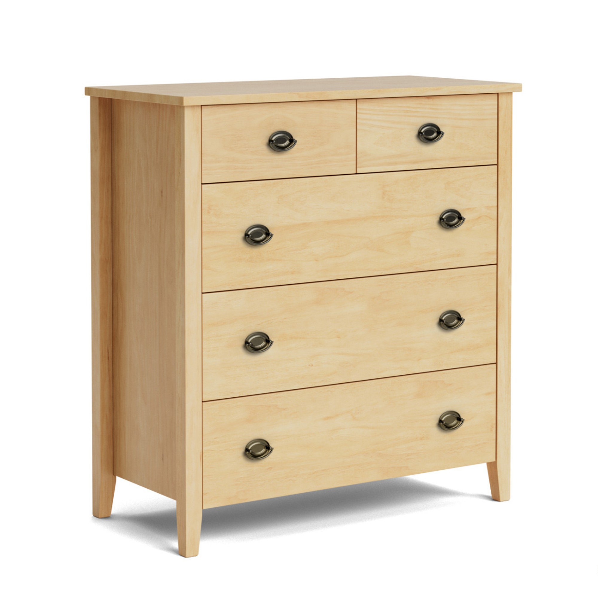 Ivydale Pine 5 Drawer Tallboy | NZ Made