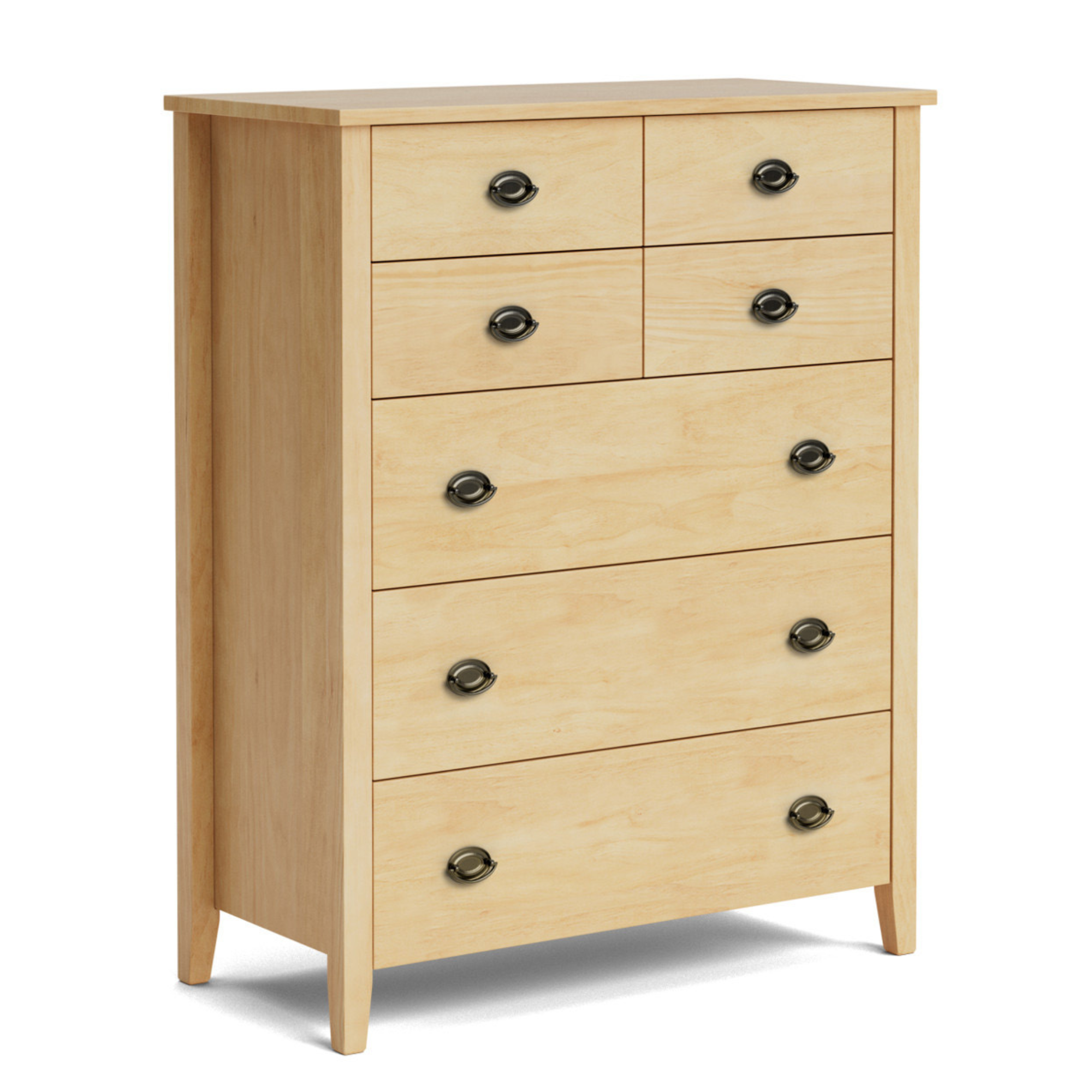 Ivydale Pine 7 Drawer Tallboy | NZ Made