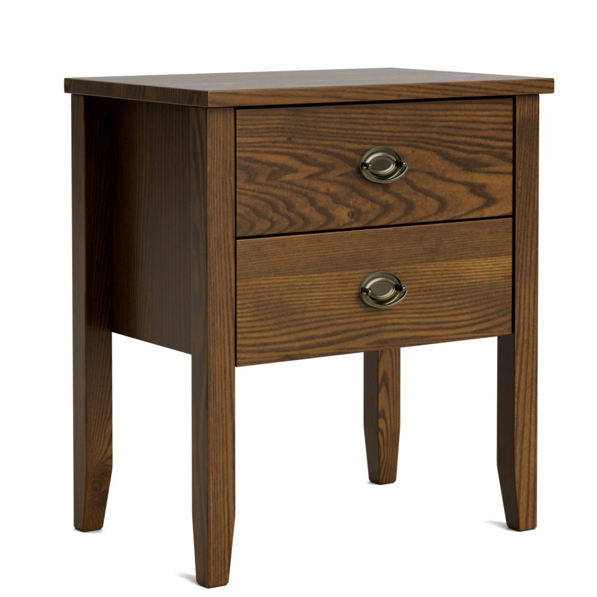 IVYDALE 2 DRAWER WIDE BEDSIDE CABINET | PINE OR AMERICAN ASH | NZ MADE