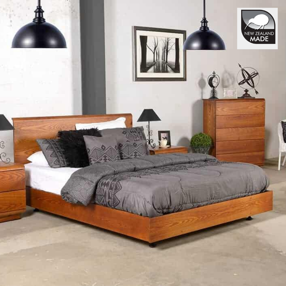 KARAMEA ASH SLAT BED | SINGLE TO SUPER KING | NZ MADE