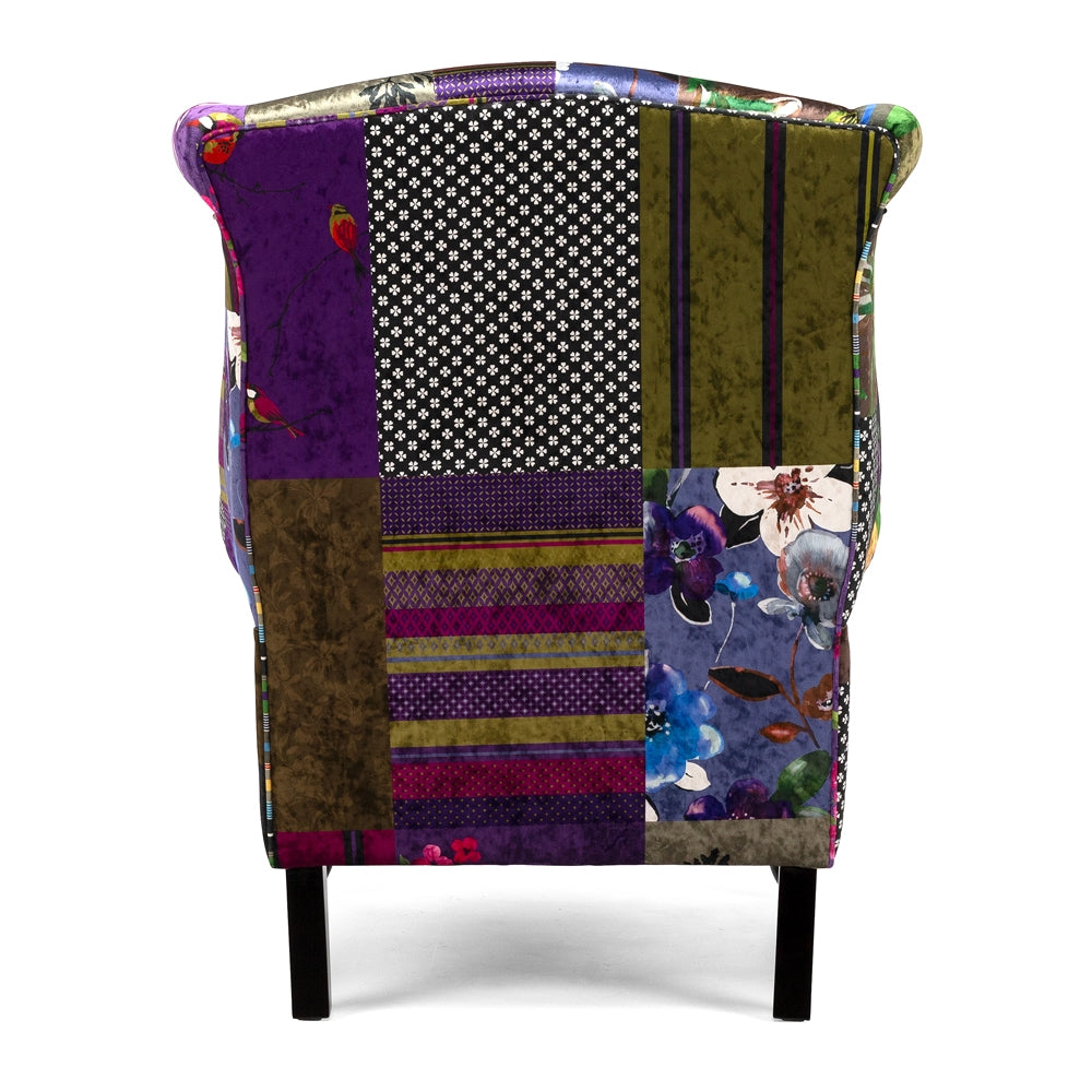 PATCHWORK WINGBACK CHAIR