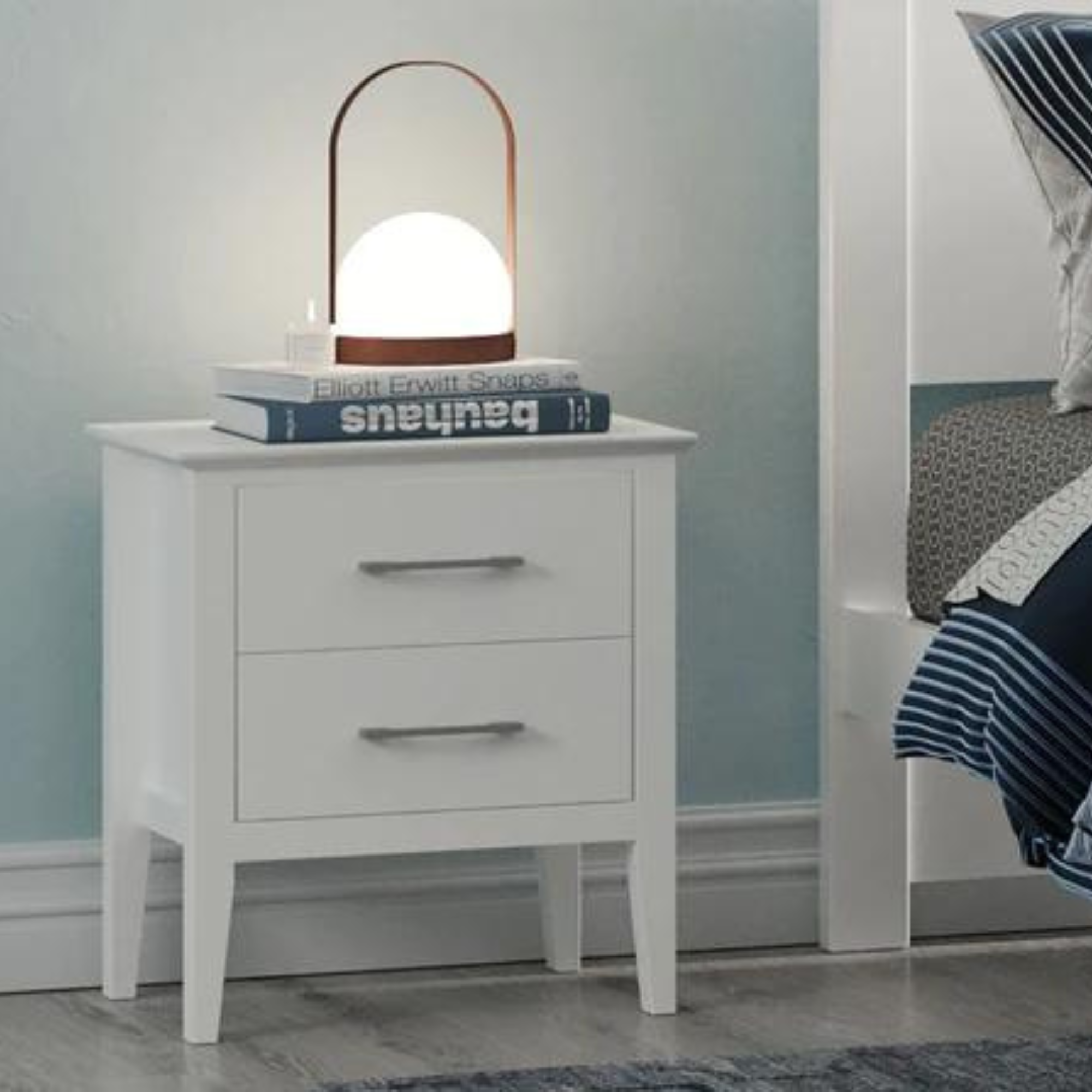 MABEL 2 DRAWER BEDSIDE CABINET MDF PINE BEDROOM RANGE CHOOSE A PAINT COLOUR