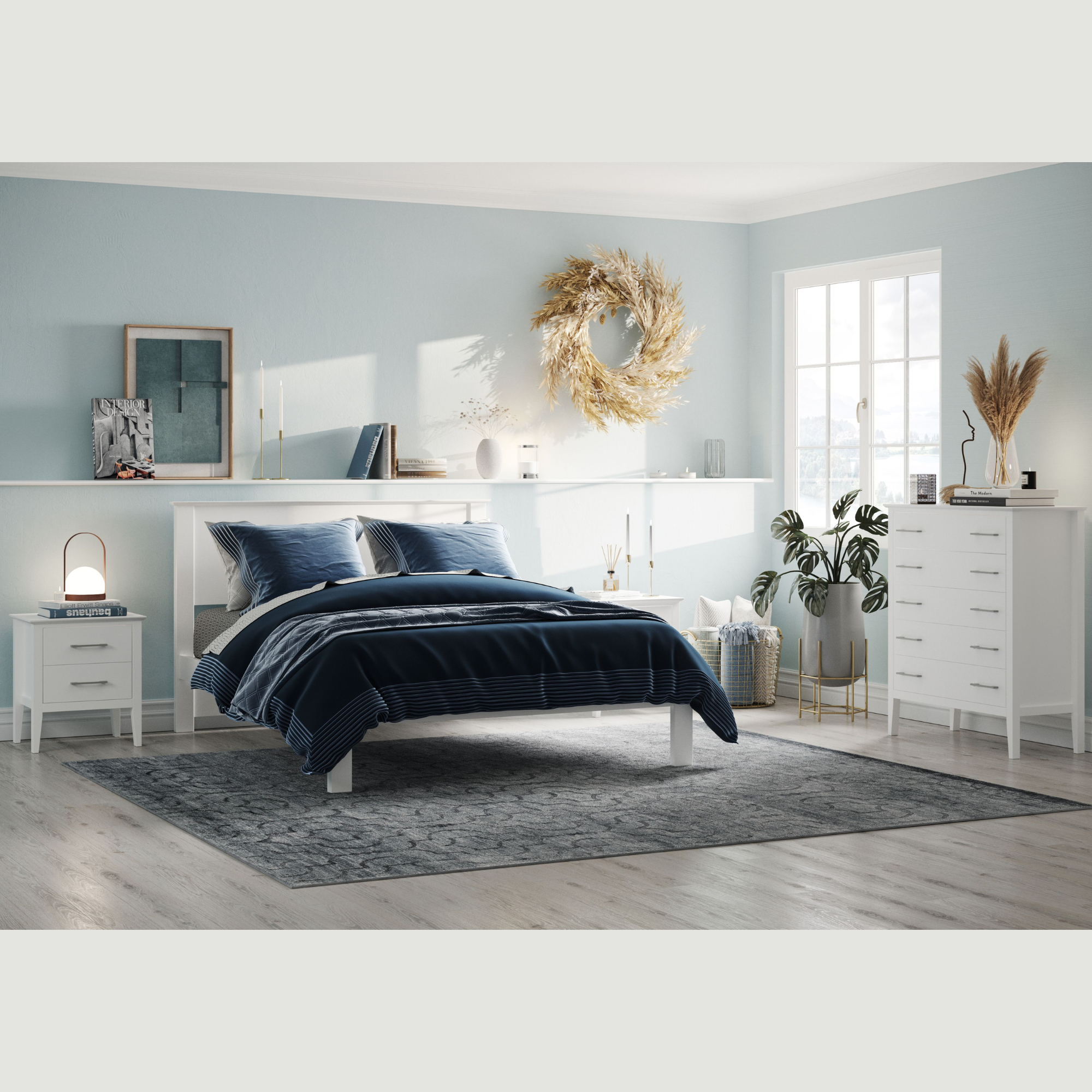 MABEL 2 DRAWER BEDSIDE CABINET | MDF & PINE BEDROOM RANGE | CHOOSE A PAINT COLOUR