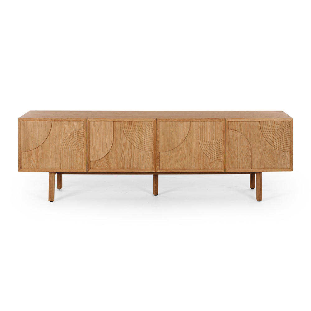 LUNA OAK ENTERTAINMENT UNIT - NATURAL OAK