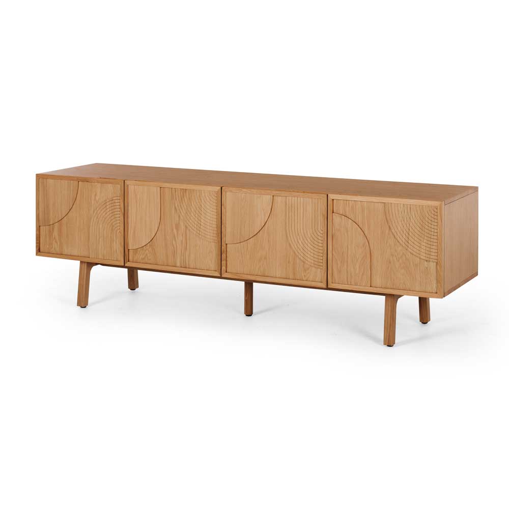ARC OAK ENTERTAINMENT UNIT - NATURAL OAK