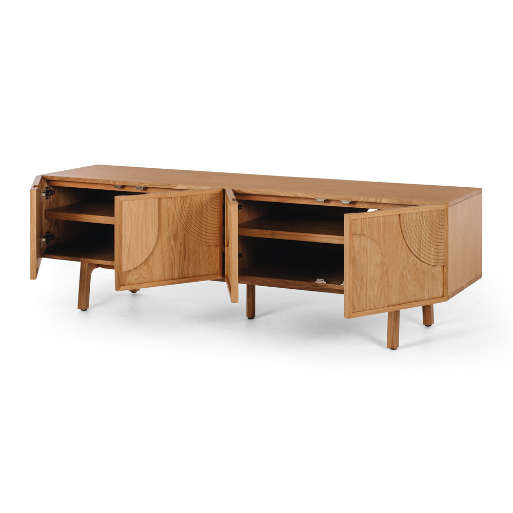 ARC OAK ENTERTAINMENT UNIT - NATURAL OAK