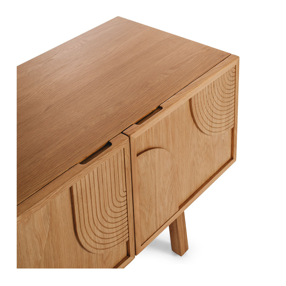 ARC OAK ENTERTAINMENT UNIT - NATURAL OAK