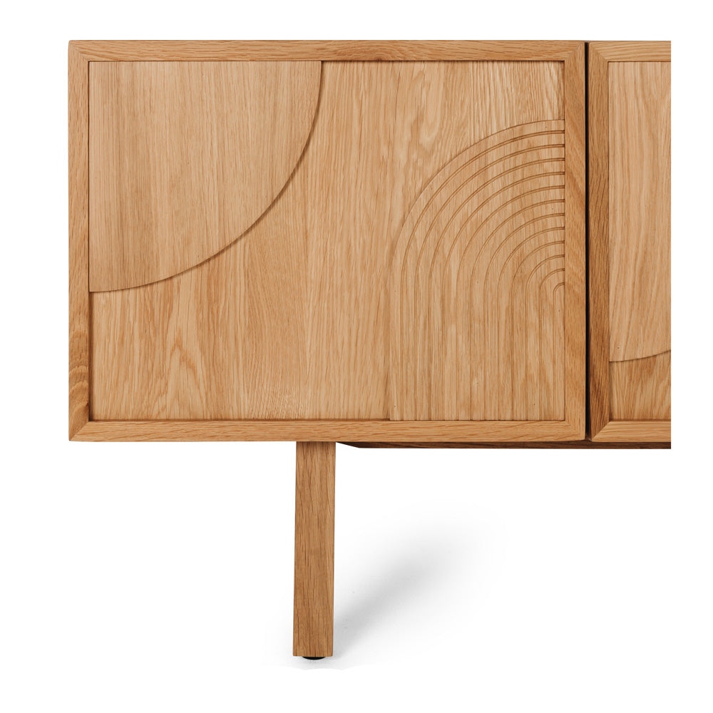 ARC OAK ENTERTAINMENT UNIT - NATURAL OAK