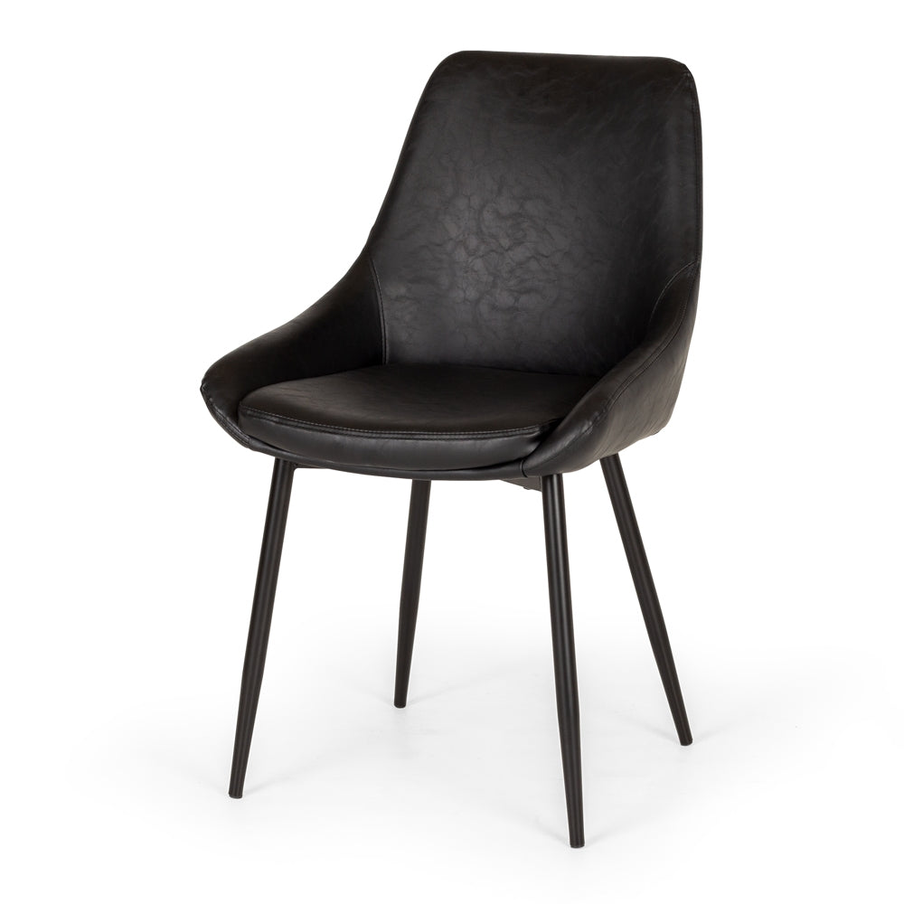 BARI DINING CHAIR | BLACK PU