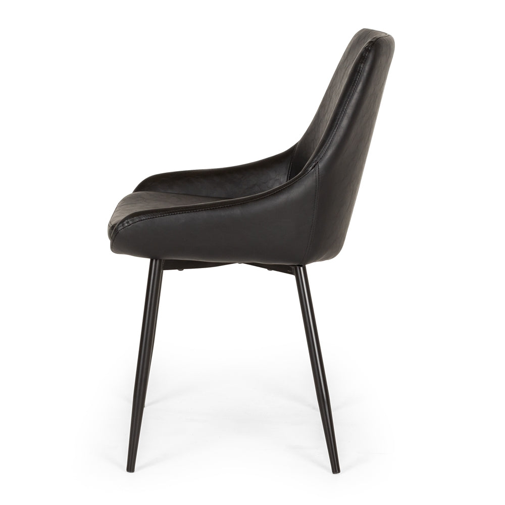 BARI DINING CHAIR | BLACK PU