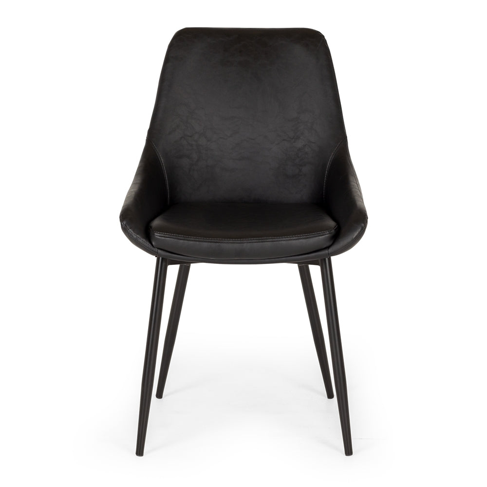 BARI DINING CHAIR | BLACK PU