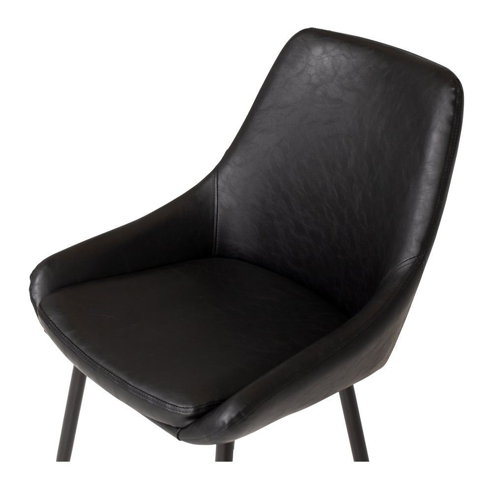 BARI DINING CHAIR | BLACK PU