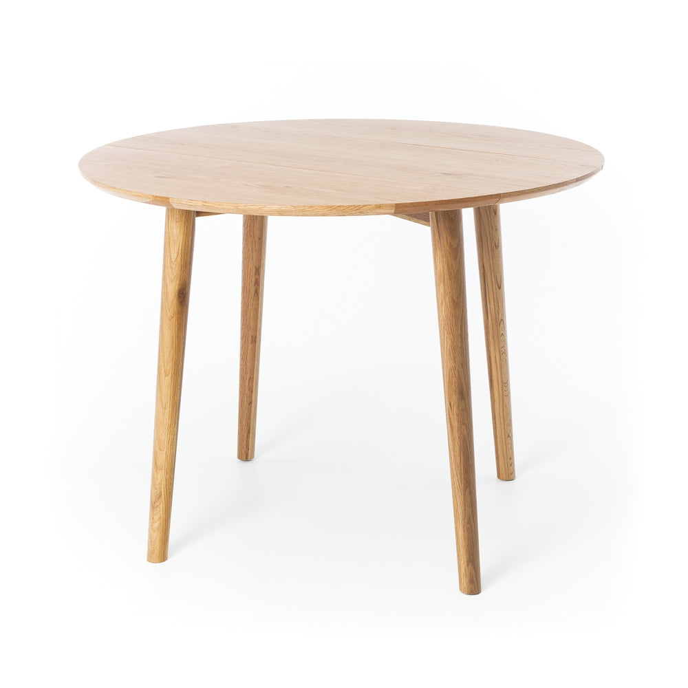 NORDIK ROUND DROP-LEAF DINING TABLE