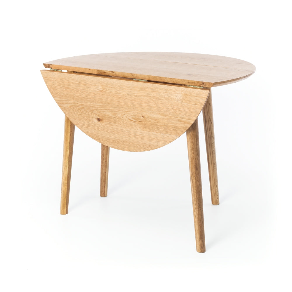 NORDIK ROUND DROP-LEAF DINING TABLE