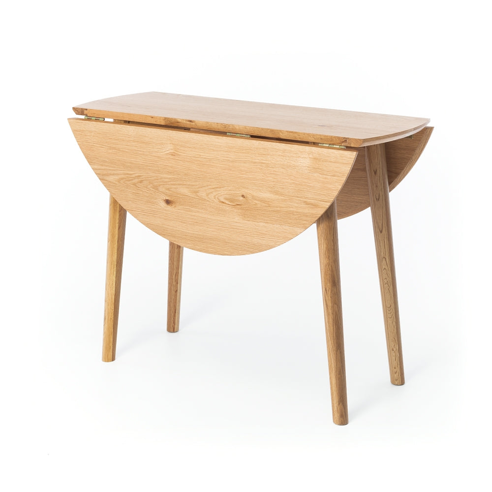 NORDIK ROUND DROP-LEAF DINING TABLE