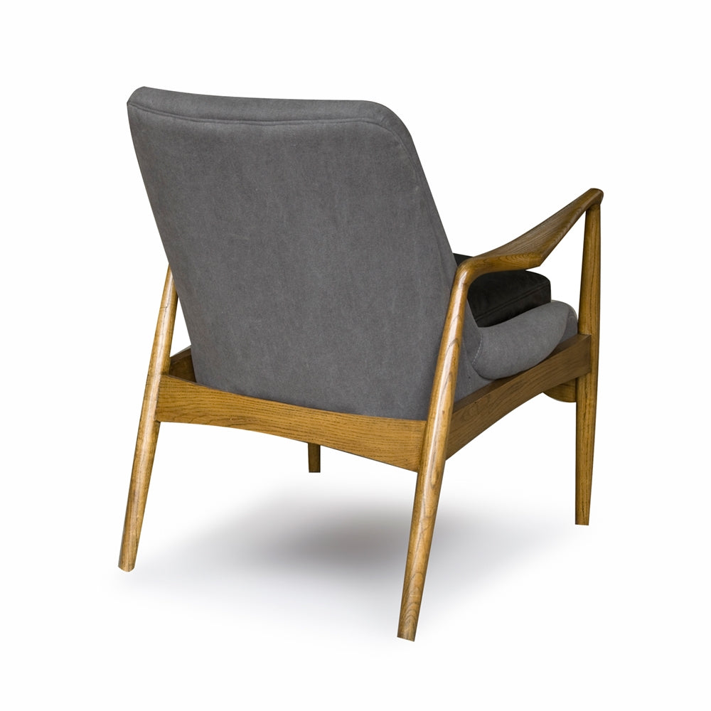 STEINER ARMCHAIR | CHARCOAL & BLACK WAX LEATHER