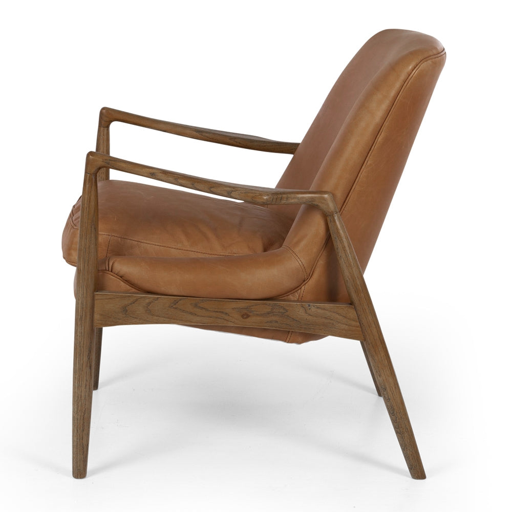 STEINER ANILINE LEATHER ARMCHAIR | COGNAC