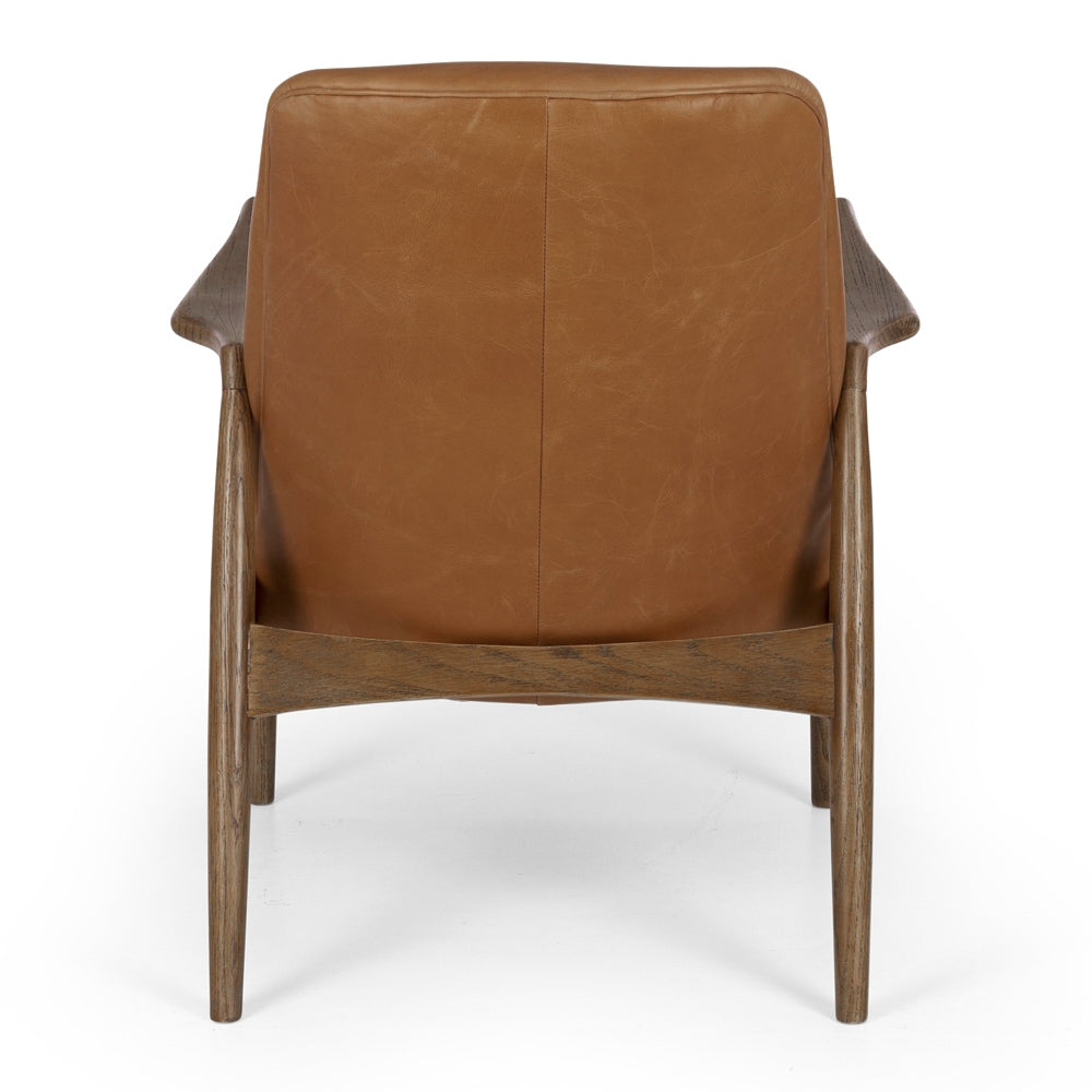 STEINER ANILINE LEATHER ARMCHAIR | COGNAC