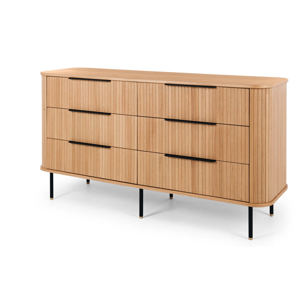 ANDERS 6 DRAWER DRESSER | LOWBOY - NATURAL OAK