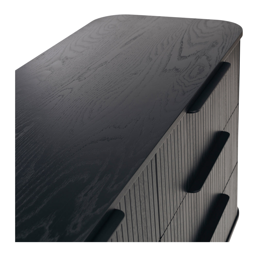 ANDERS 6 DRAWER LOWBOY - BLACK OAK