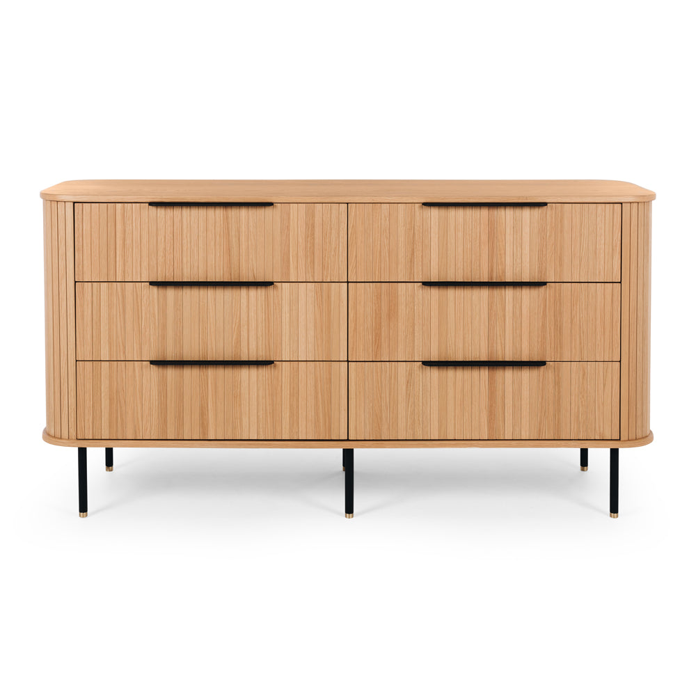 ANDERS 6 DRAWER DRESSER | LOWBOY - NATURAL OAK