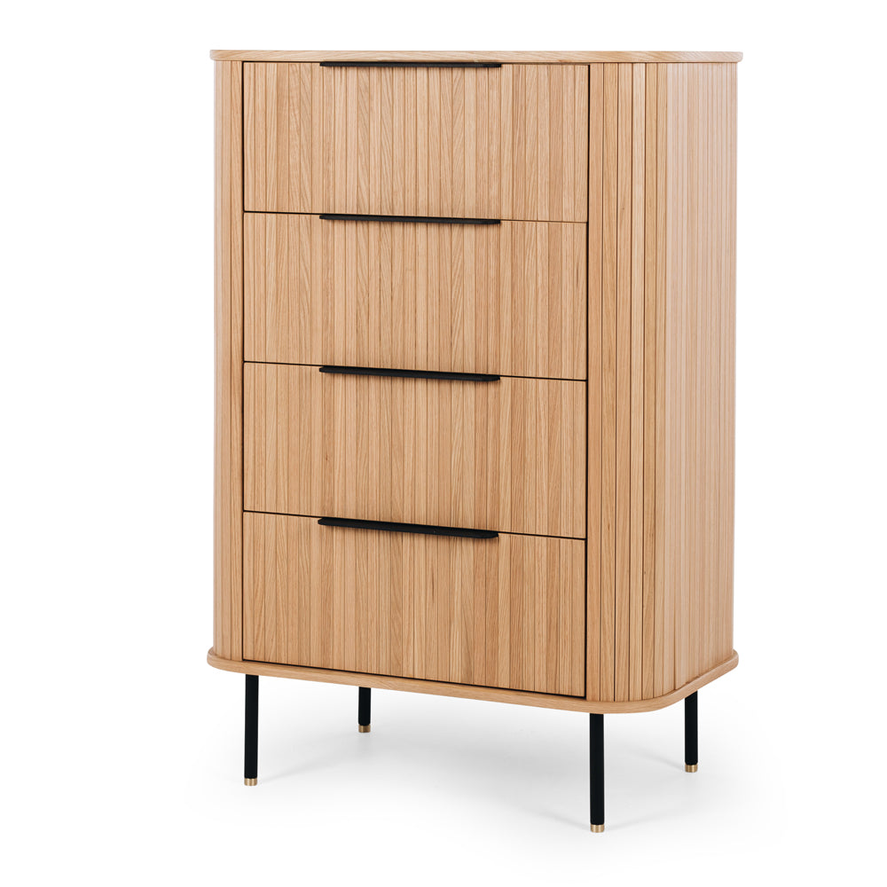 ANDERS 4 DRAWER TALLBOY - NATURAL OAK