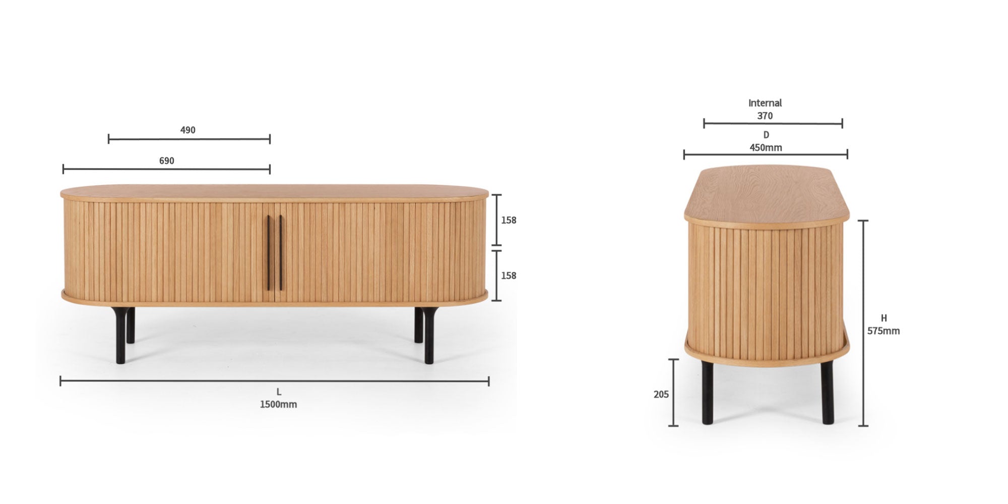 PALLISER NATURAL OAK ENTERTAINMENT UNIT