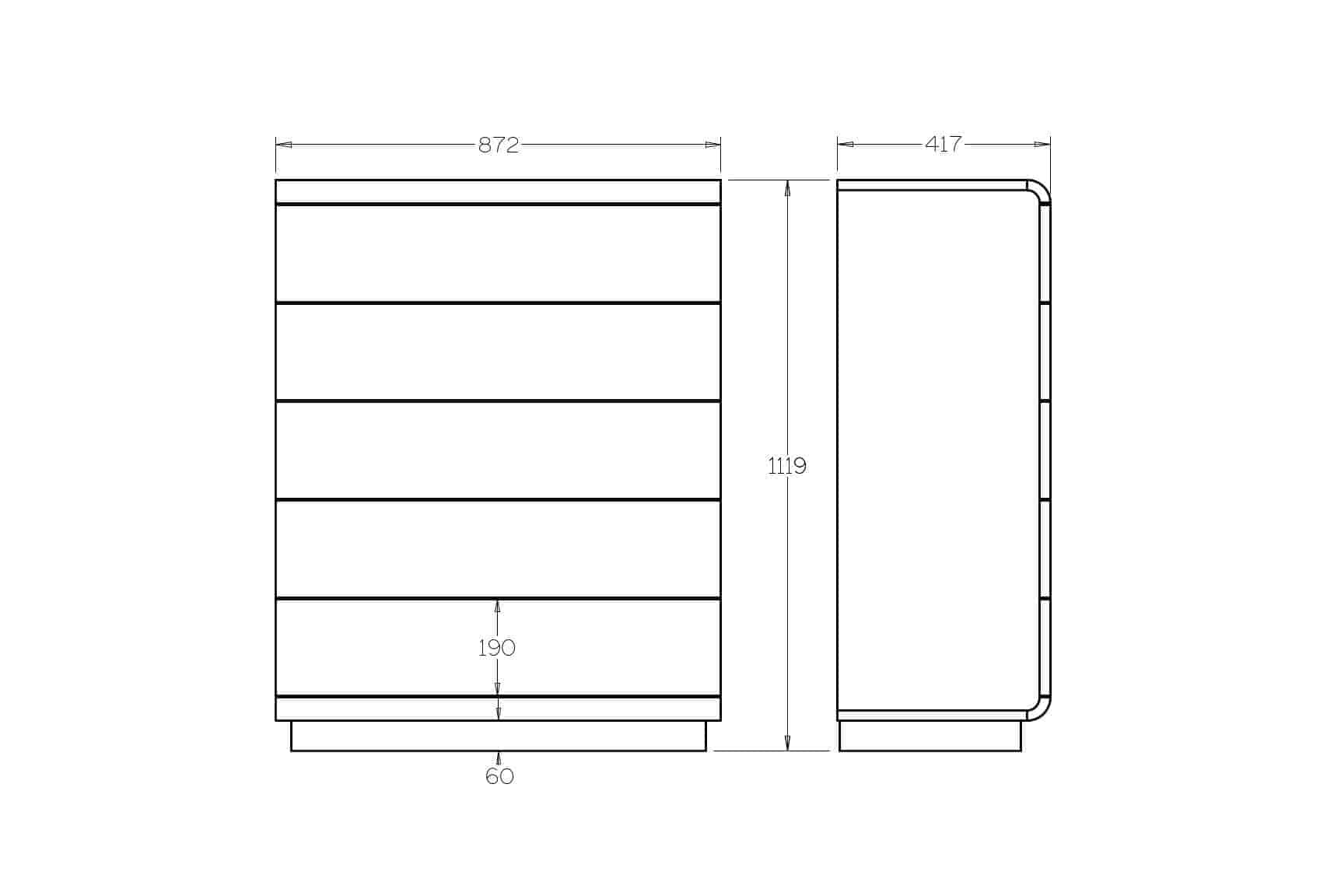 KARAMEA ASH 5 DRAWER TALLBOY | NZ MADE