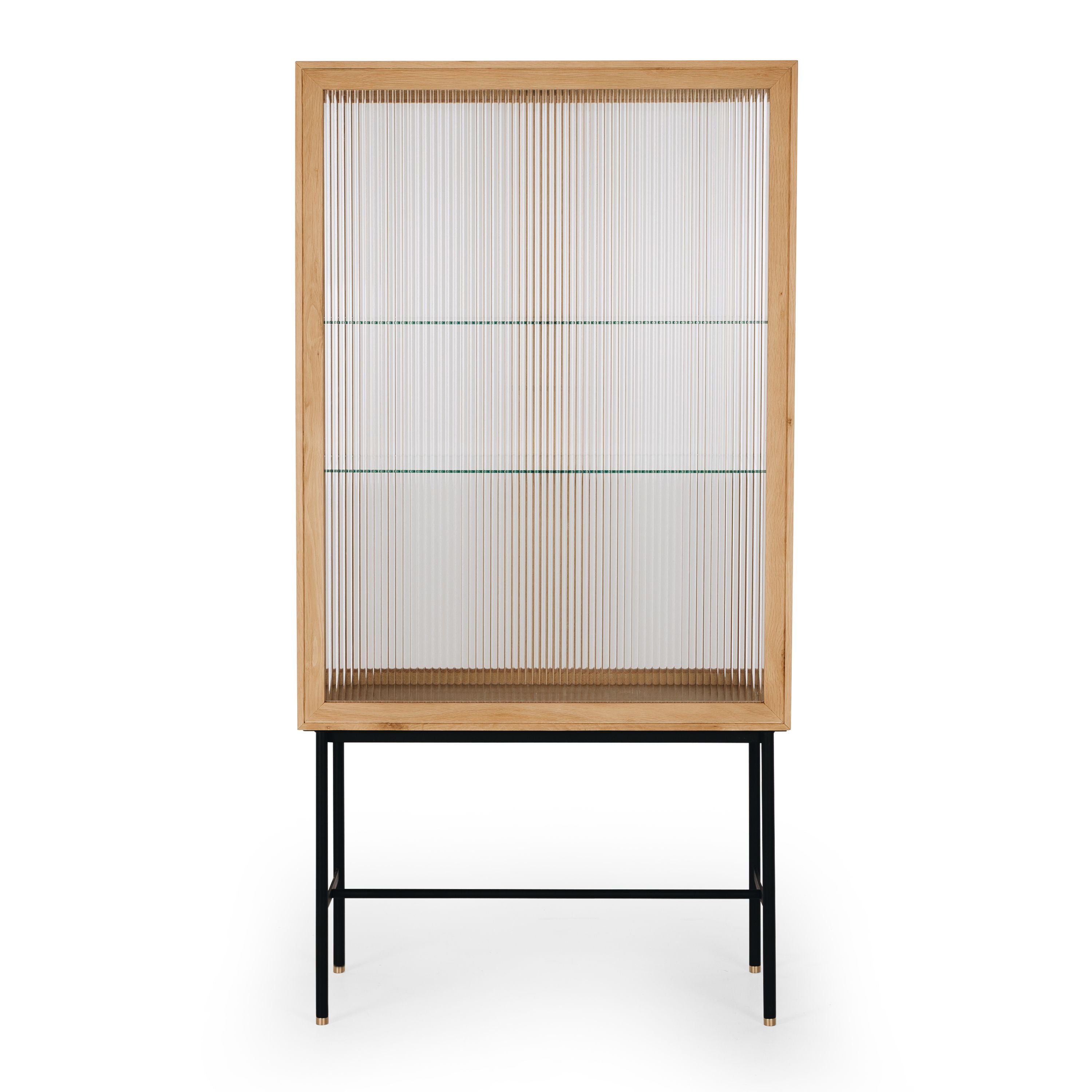 KOBE HIGHBOARD FLUTED GLASS | NATURAL OAK